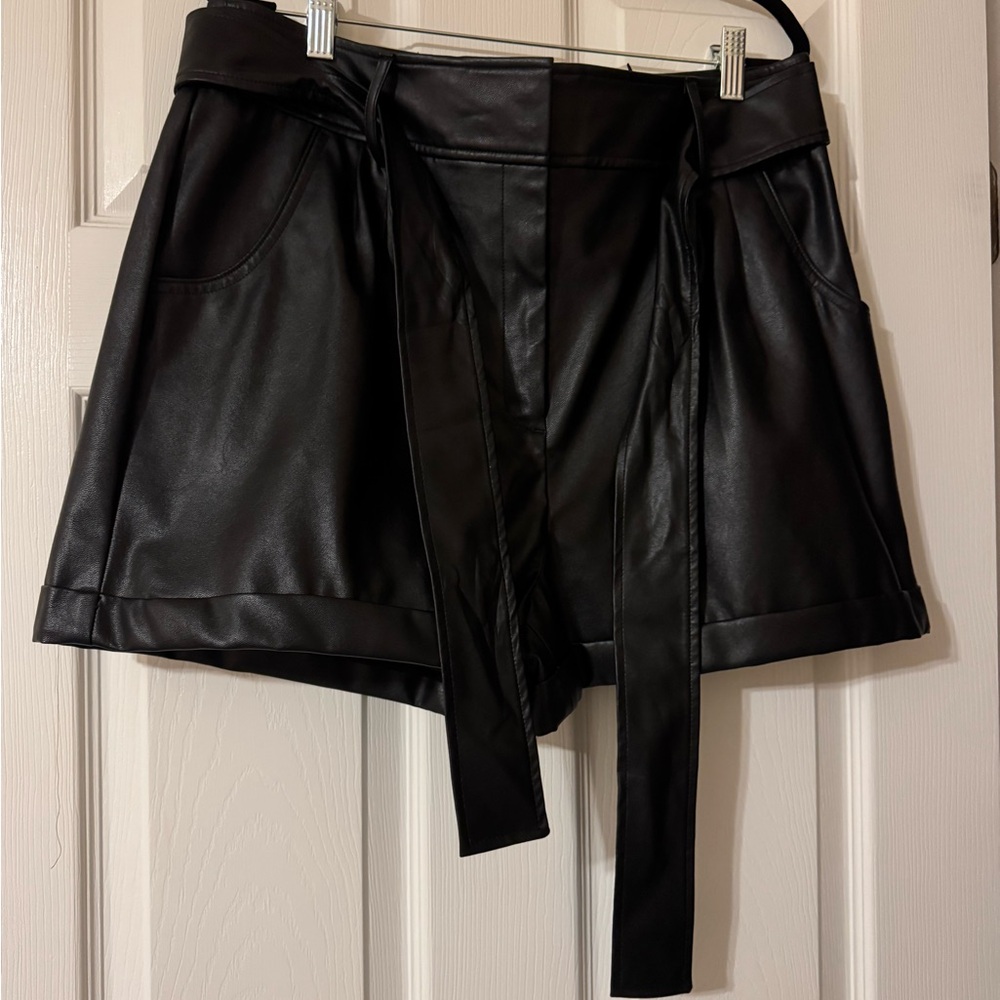 Faux Lather Short